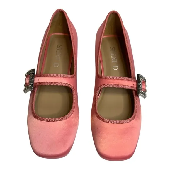 NWT Pink Mary Jane Flats with Decorative Buckle from Anthropologie