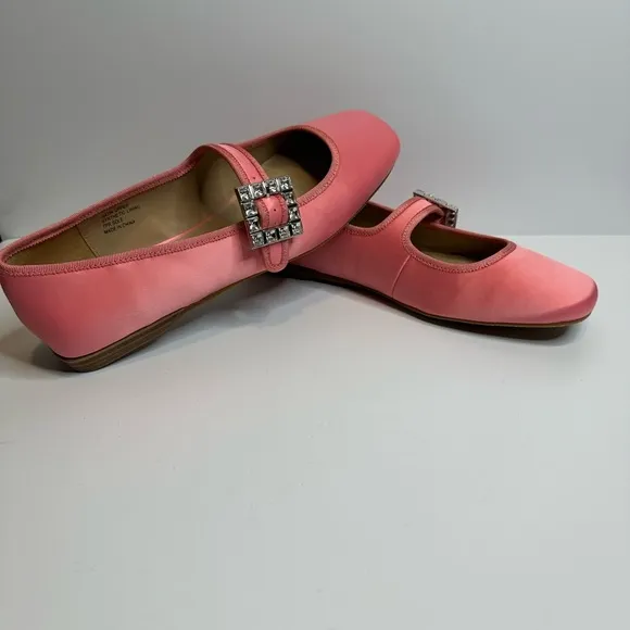 NWT Pink Mary Jane Flats with Decorative Buckle from Anthropologie