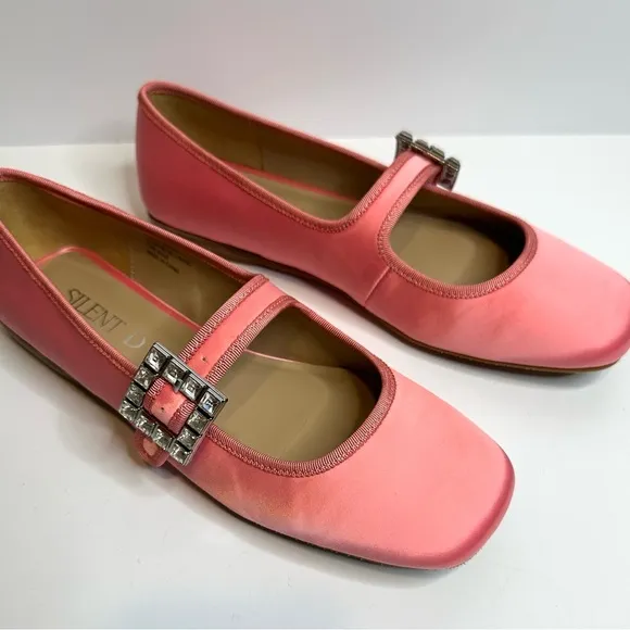 NWT Pink Mary Jane Flats with Decorative Buckle from Anthropologie