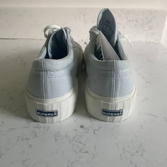 NWT Superga Women's Stripe Lilia Favorio Platform Fashion Sneakers Size 9.5M