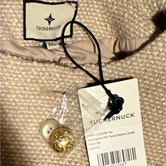 NWT {TUCKERNUCK} Heathered Stone Tweed Marais Jacket