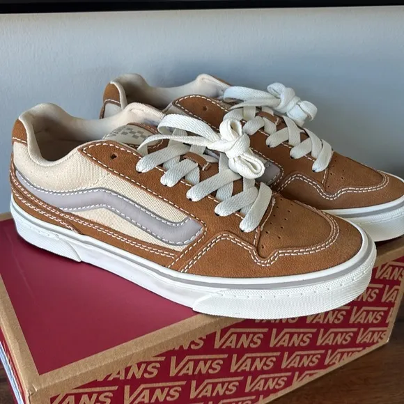 NWT Vans Women's Caldrone Trainers Sneaker, brown sugar/marshmallow, 9