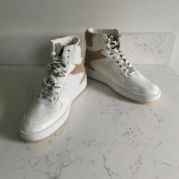 NWT Vintage Havana Layup Tan Matt Glitter Multi High Top Sneakers Size 6