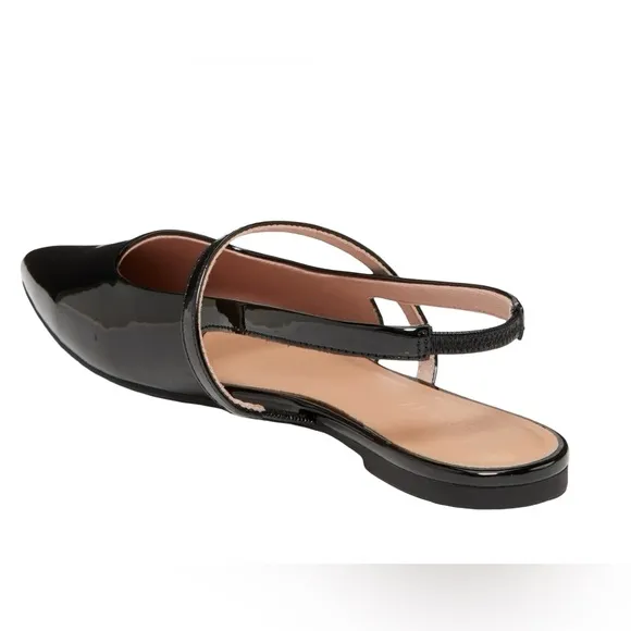 NWTS💓GAP OLD NAVY SZ 8💓POINTED TOE PATENT LEATHER STRAPPED SLINGBACKS