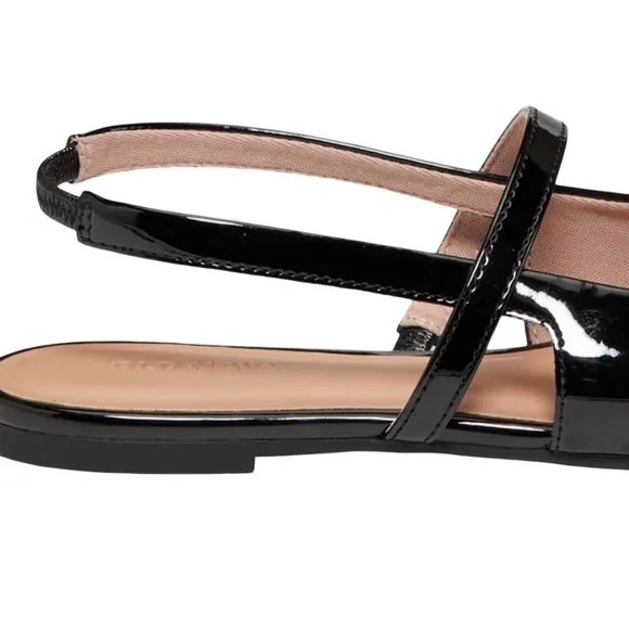 NWTS💓GAP OLD NAVY SZ 8💓POINTED TOE PATENT LEATHER STRAPPED SLINGBACKS