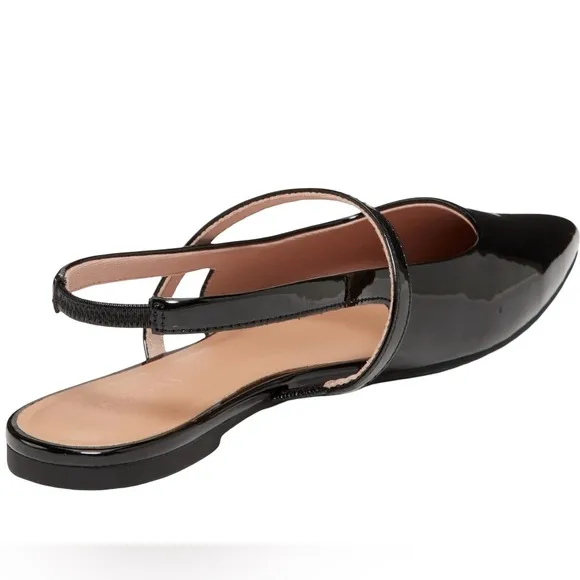 NWTS💓GAP OLD NAVY SZ 8💓POINTED TOE PATENT LEATHER STRAPPED SLINGBACKS