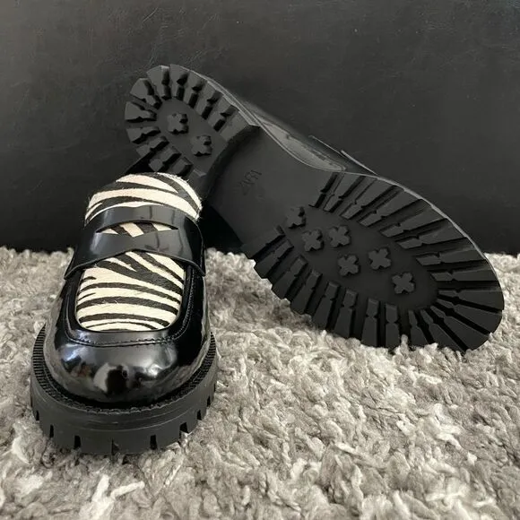 NWT Zara Animal Print Loafers