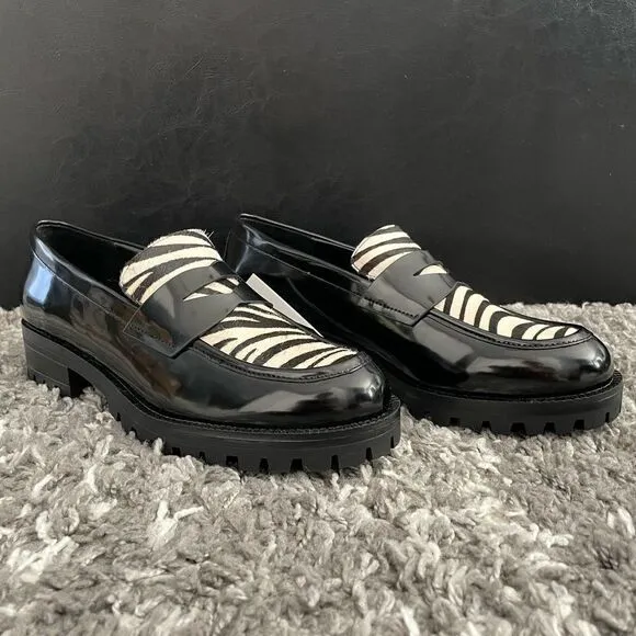 NWT Zara Animal Print Loafers