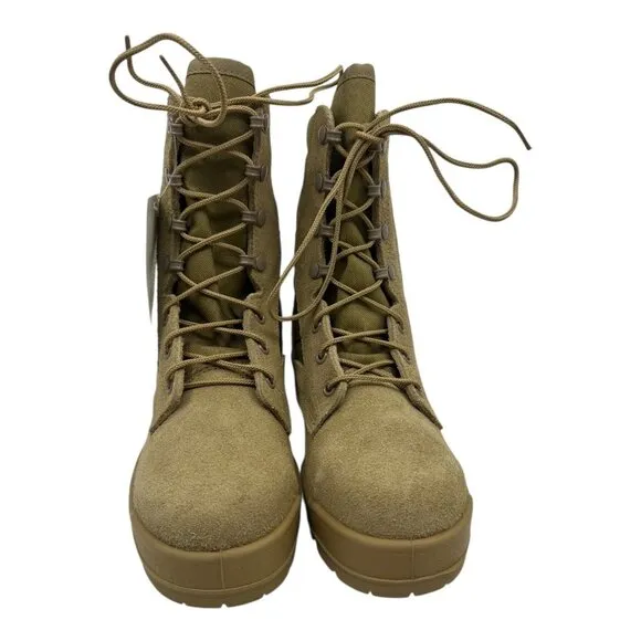 Odssey Mens SZ. 5.0 EW Combat Military Boots Tan Suede Hot Weather Tactical NWTS