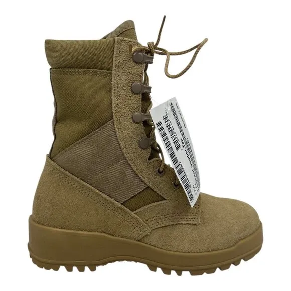 Odssey Mens SZ. 5.0 EW Combat Military Boots Tan Suede Hot Weather Tactical NWTS