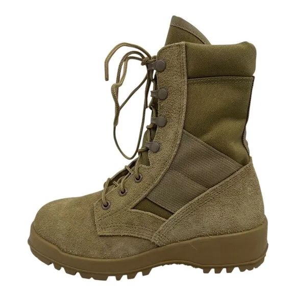 Odssey Mens SZ. 5.0 EW Combat Military Boots Tan Suede Hot Weather Tactical NWTS