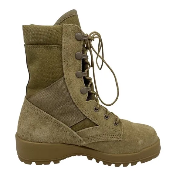 Odssey Mens SZ. 5.0 EW Combat Military Boots Tan Suede Hot Weather Tactical NWTS