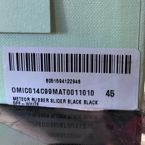 OFF-WHITE Meteor Rubber Slides Black (FW22)
