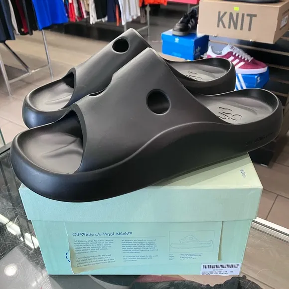 OFF-WHITE Meteor Rubber Slides Black (FW22)