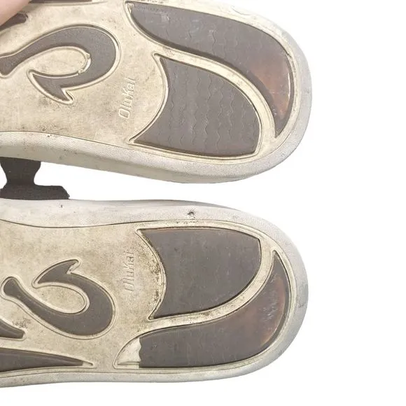 Olukai Alapa Li Black Mesh Stretch Laced Slip-On Athletic Sneakers 9.5