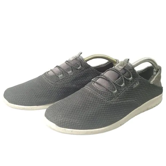 Olukai Alapa Li Black Mesh Stretch Laced Slip-On Athletic Sneakers 9.5