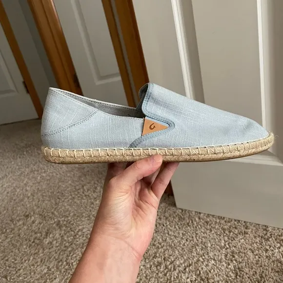 OluKai Kaula Pa'a Kapa Convertible Espadrille Shoes Blue Size 11