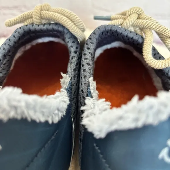 OLUKAI Mahiki Navy Sherpa-Trimmed Slipper Sneaker--7