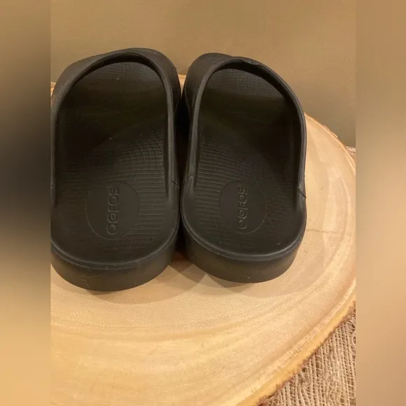 Oofos OOahh Sport Slide Mens Sz 5 Womens 7 Black Oofoam Arch Support Sandals