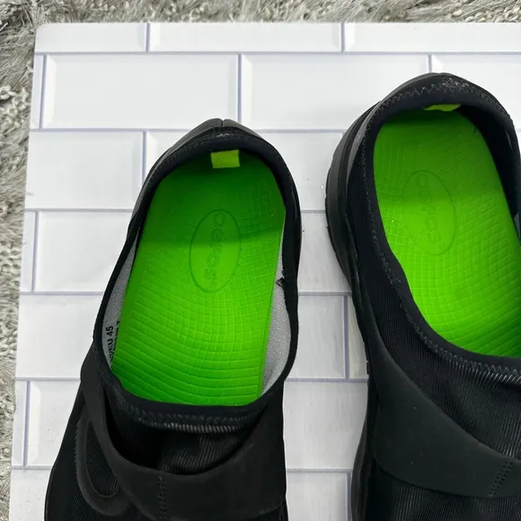 Oofos Oomg Fibre Low Recovery Sneakers Comfort Black Green Men's Size 12