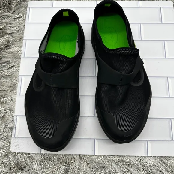 Oofos Oomg Fibre Low Recovery Sneakers Comfort Black Green Men's Size 12