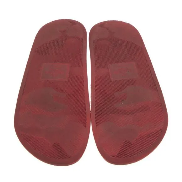 Original Red Valentino Garavani VLTN Black Logo Slides Rubber Sandals Sz EU 36