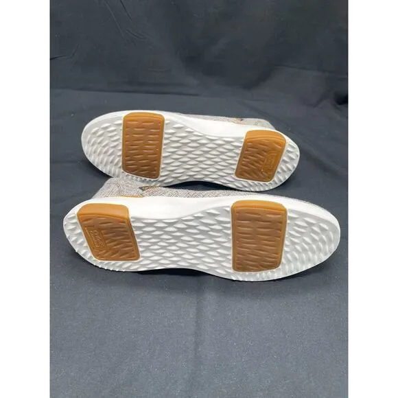 OrthoComfoot Slip On Loafers Mens Sz 9 NIB Brown Tan, White Soles