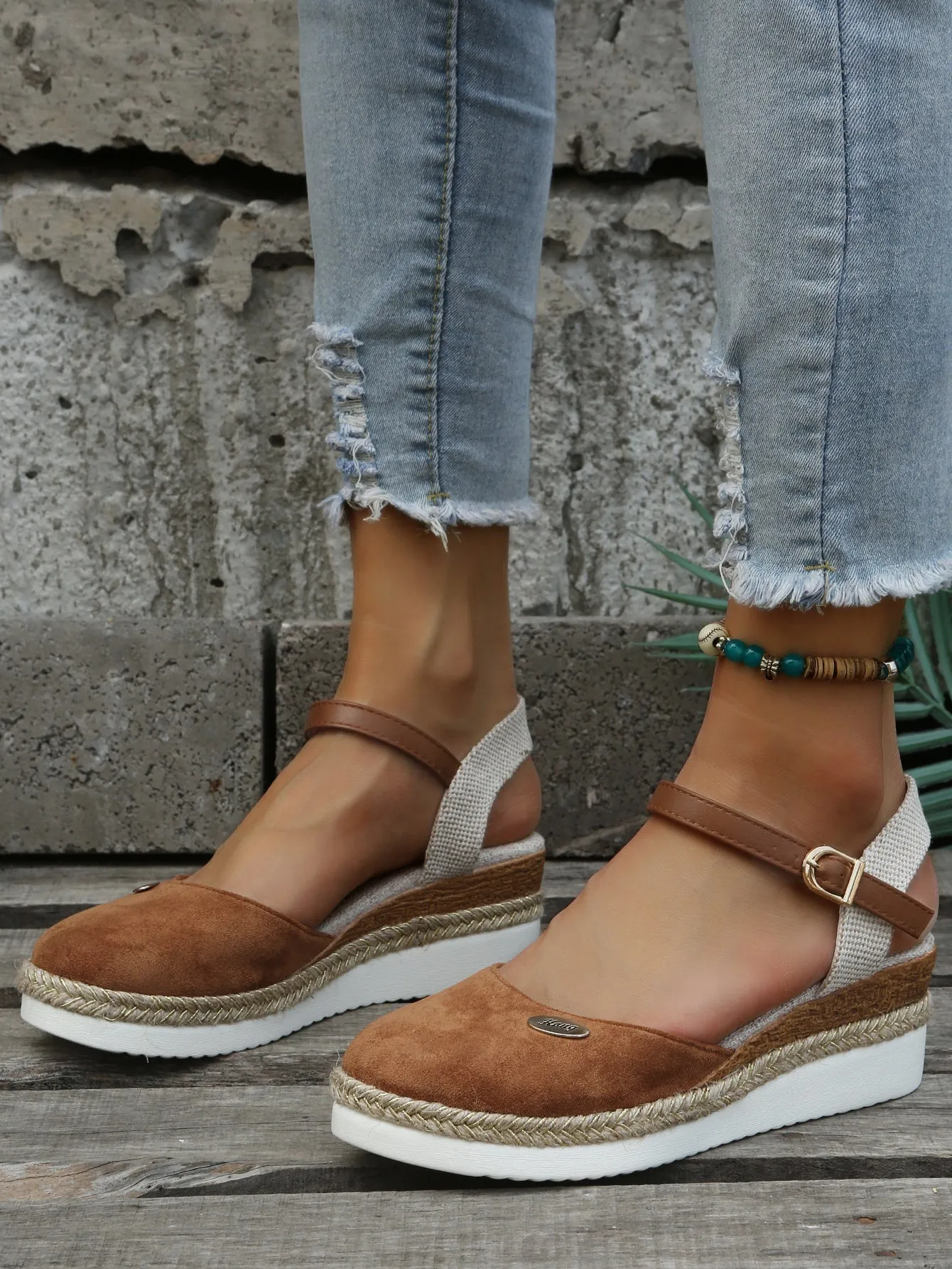 Orthopaedic Fashionable Brown Espadrilles - Livia