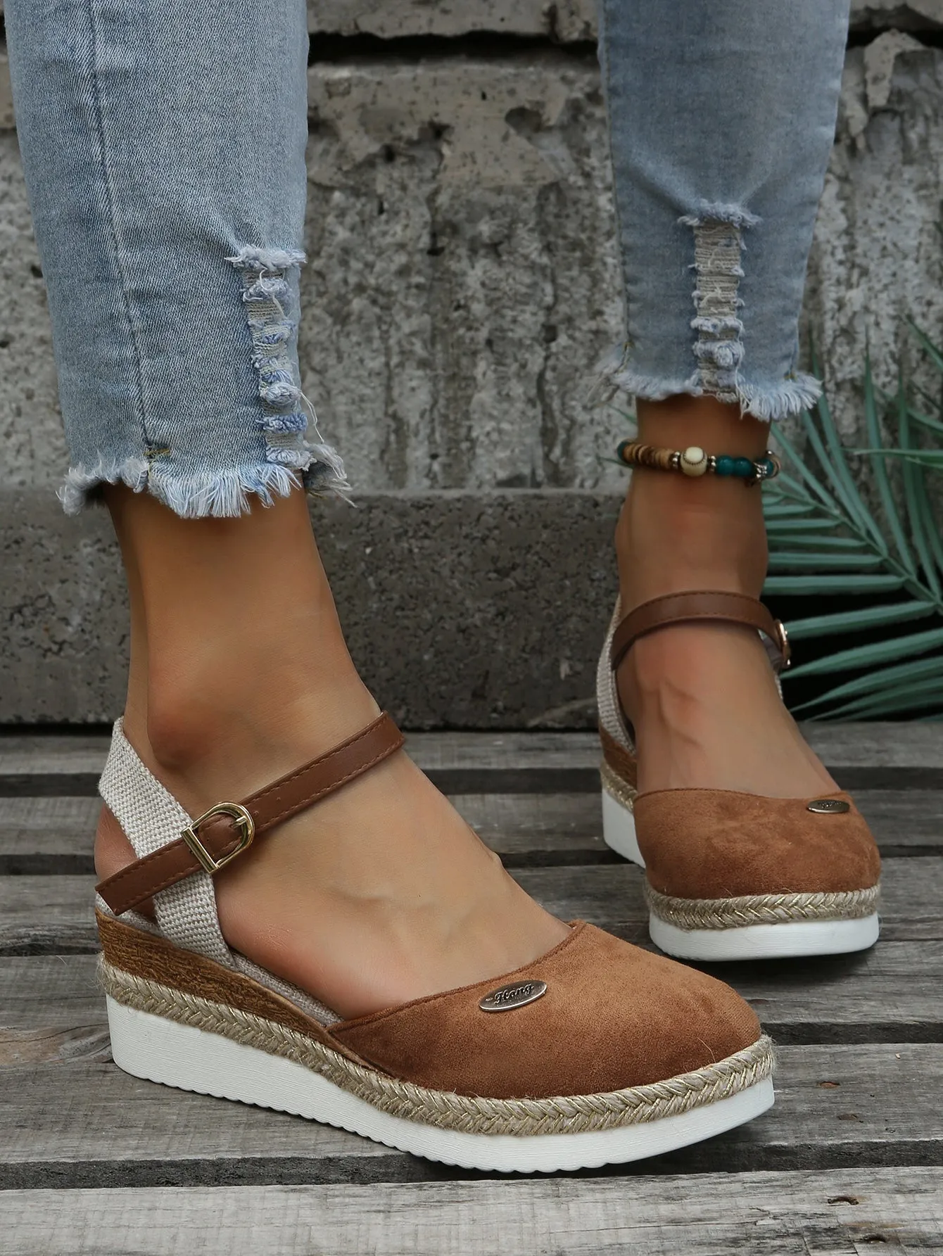Orthopaedic Fashionable Brown Espadrilles - Livia