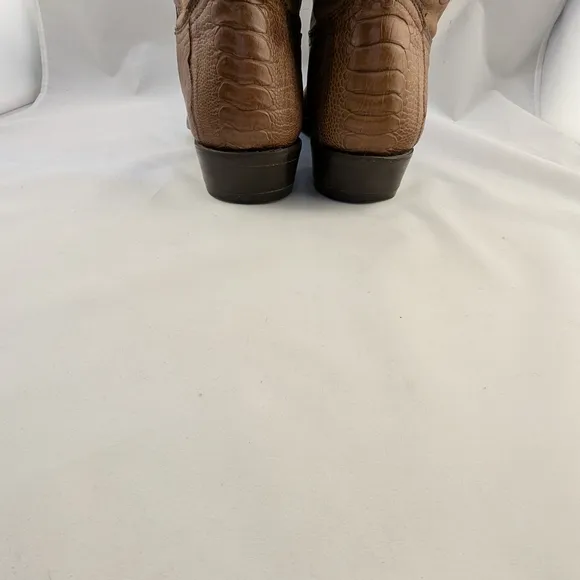 Ostrich Cowboy Boots Mens Pointed Toe Tan Quilted