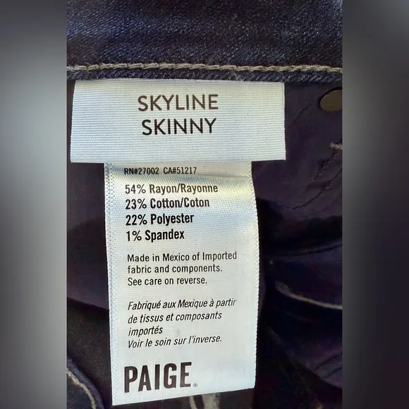 PAIGE Women's Skyline Skinny Jeans Size 30 NWOT