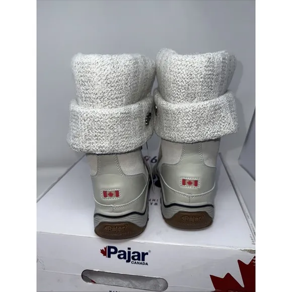 PAJAR CANADA &quot;AVA&quot; WOMEN'S LIGHT GRAY WINTER SNOW BOOTS SIZE 6-6.5 37 Nib