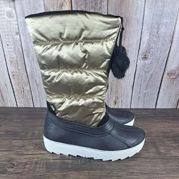 Pajar Canada Fay 2.0 Gold Women's Winter Boots Front Zip Pull On -40° (NWOB)