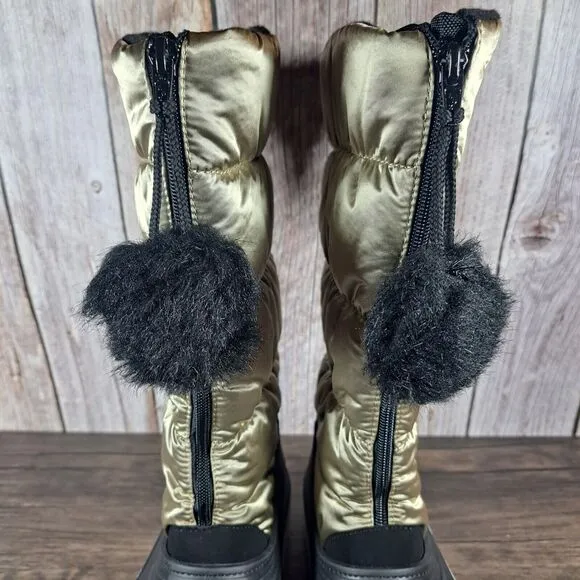 Pajar Canada Fay 2.0 Gold Women's Winter Boots Front Zip Pull On -40° (NWOB)