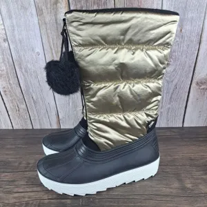 Pajar Canada Fay 2.0 Gold Women's Winter Boots Front Zip Pull On -40° (NWOB)