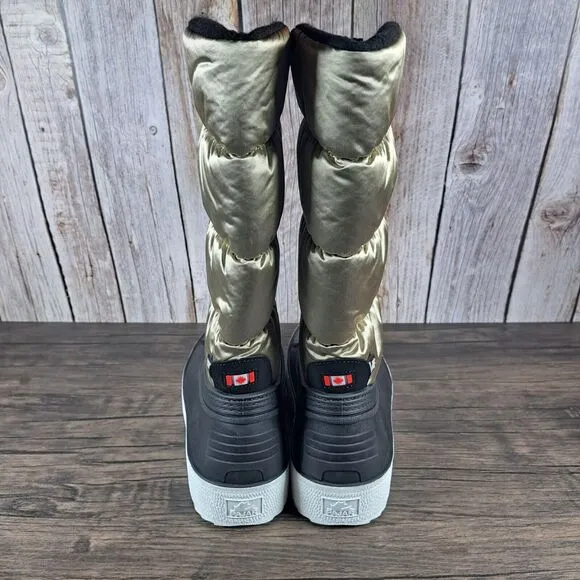 Pajar Canada Fay 2.0 Gold Women's Winter Boots Front Zip Pull On -40° (NWOB)