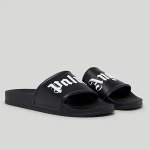 Palm Angels Black Women's Pool Slides Size 38