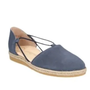 Paul Green Espadrille Flats Blue Gray Nubuck Leather Made in Austria UK5 US7.5