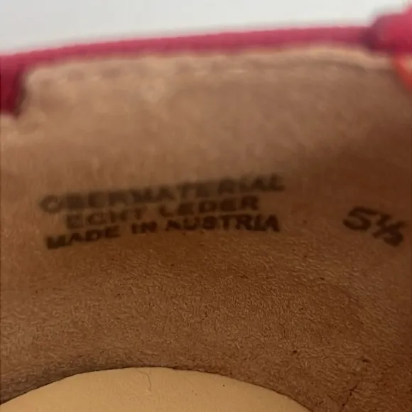 Paul Green Ursula Ballet Flats Red Cashmere Suede Bow Women SZ 8 US AUS 5.5 NEW