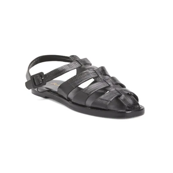 PAULA TORRES Black Handmade In Brazil Leather Paola Flats