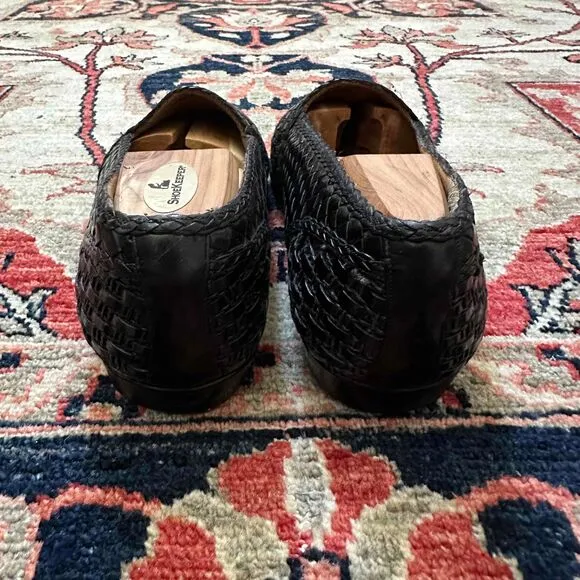 Peter Huber Handmade Interwoven Leather Loafers Shoes Size 9 M