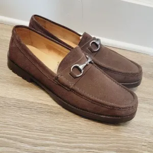 Peter Millar Brown Suede Horsebit Loafers Size 11