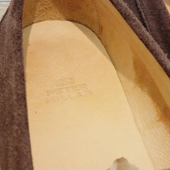Peter Millar Brown Suede Horsebit Loafers Size 11
