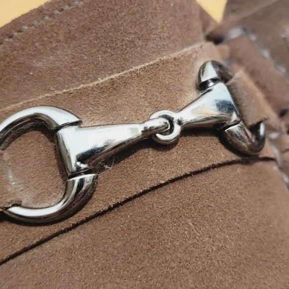 Peter Millar Brown Suede Horsebit Loafers Size 11