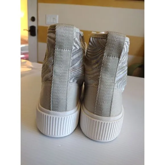 PF Flyers High Top Sneakers Allston Fashion Mesh‎ Cement Mirage Women's 8 Beige
