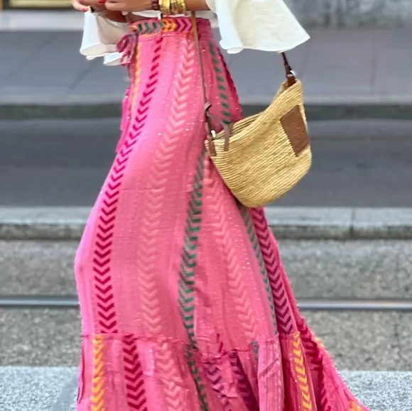 Pink Prism Maxi Skirt