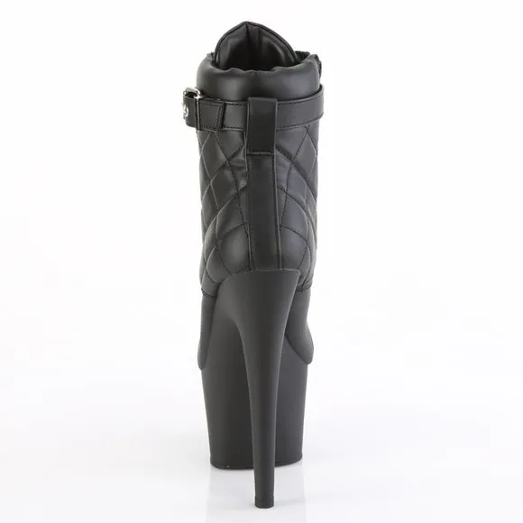 Platform Pocket High Heel Lace Up Ankle Boots