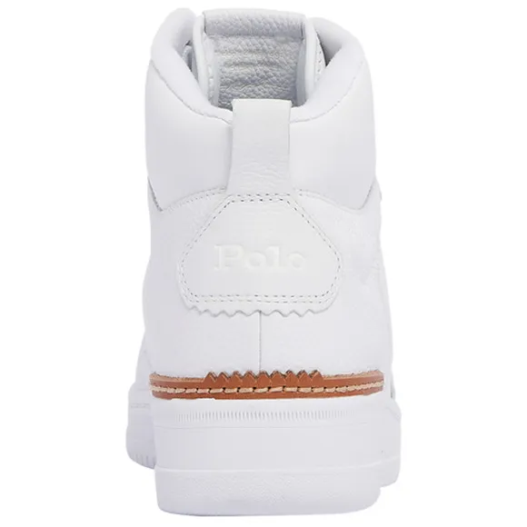 Polo Ralph Lauren Masters Mid High-Top Sneakers White Mens Size 9D