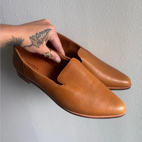 Portland Leather Patina Pointed Toe Leather Loafers
