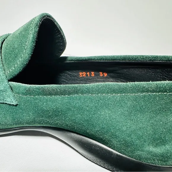 Prada Green Suede Loafers